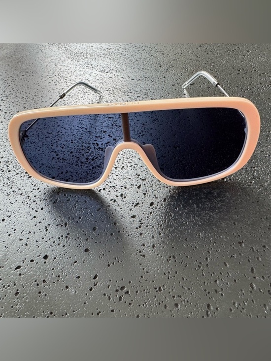 KENZO Ivory Shield Sunglasses w Blue Lenses VGUC main image 5